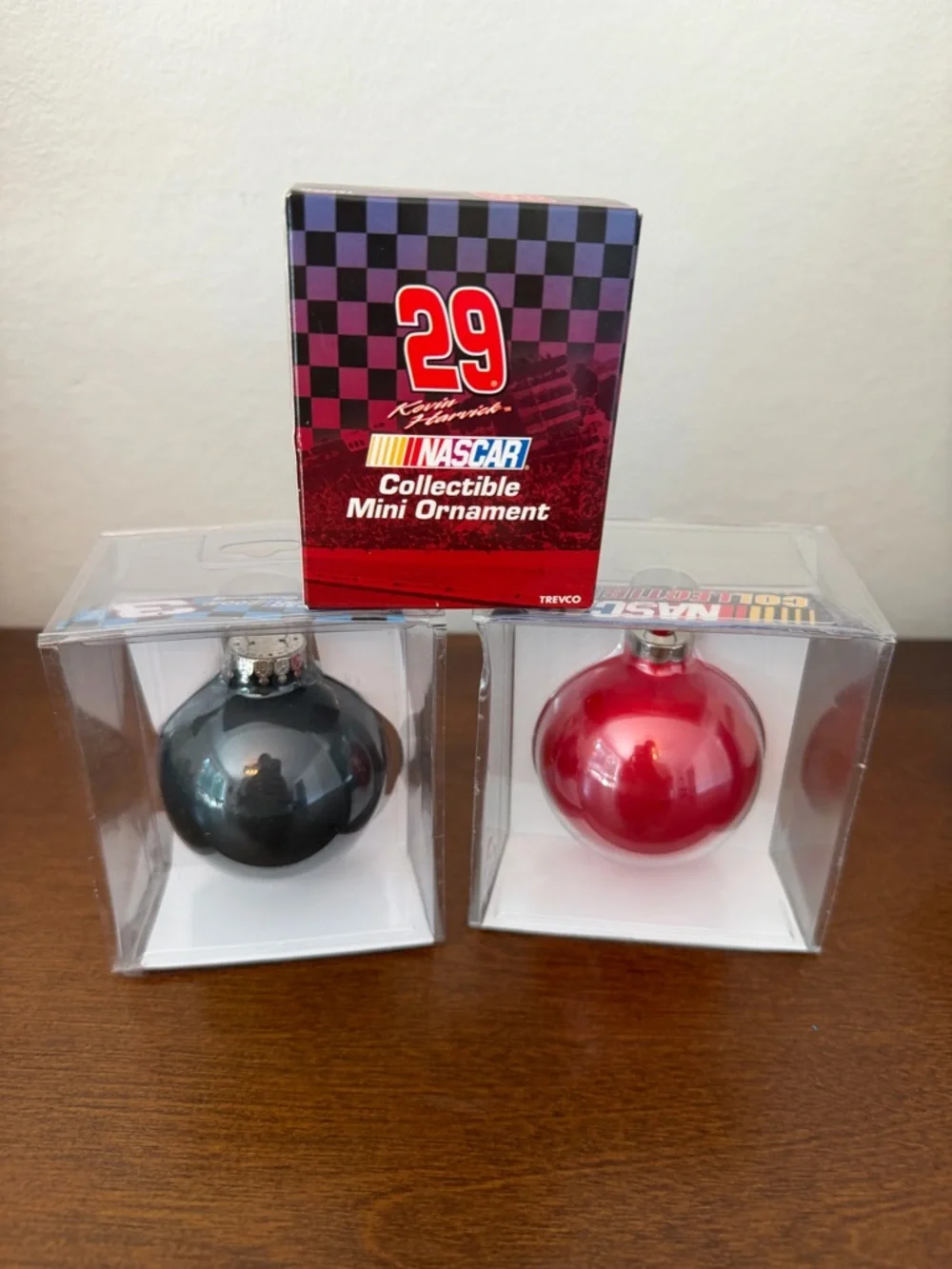 NASCAR Christmas Ornament Bundle Earnhardt #3 Harvick #29 GlassBall Collectibles